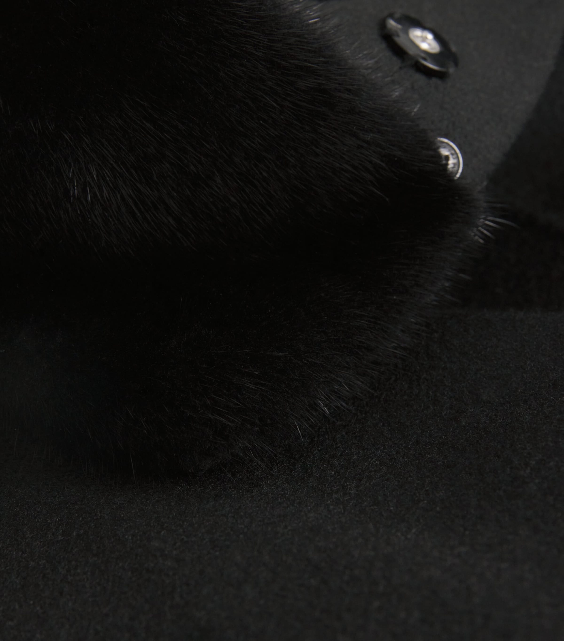 Wool-Cashmere Fox-Trim Cape Coat C99 Image 4