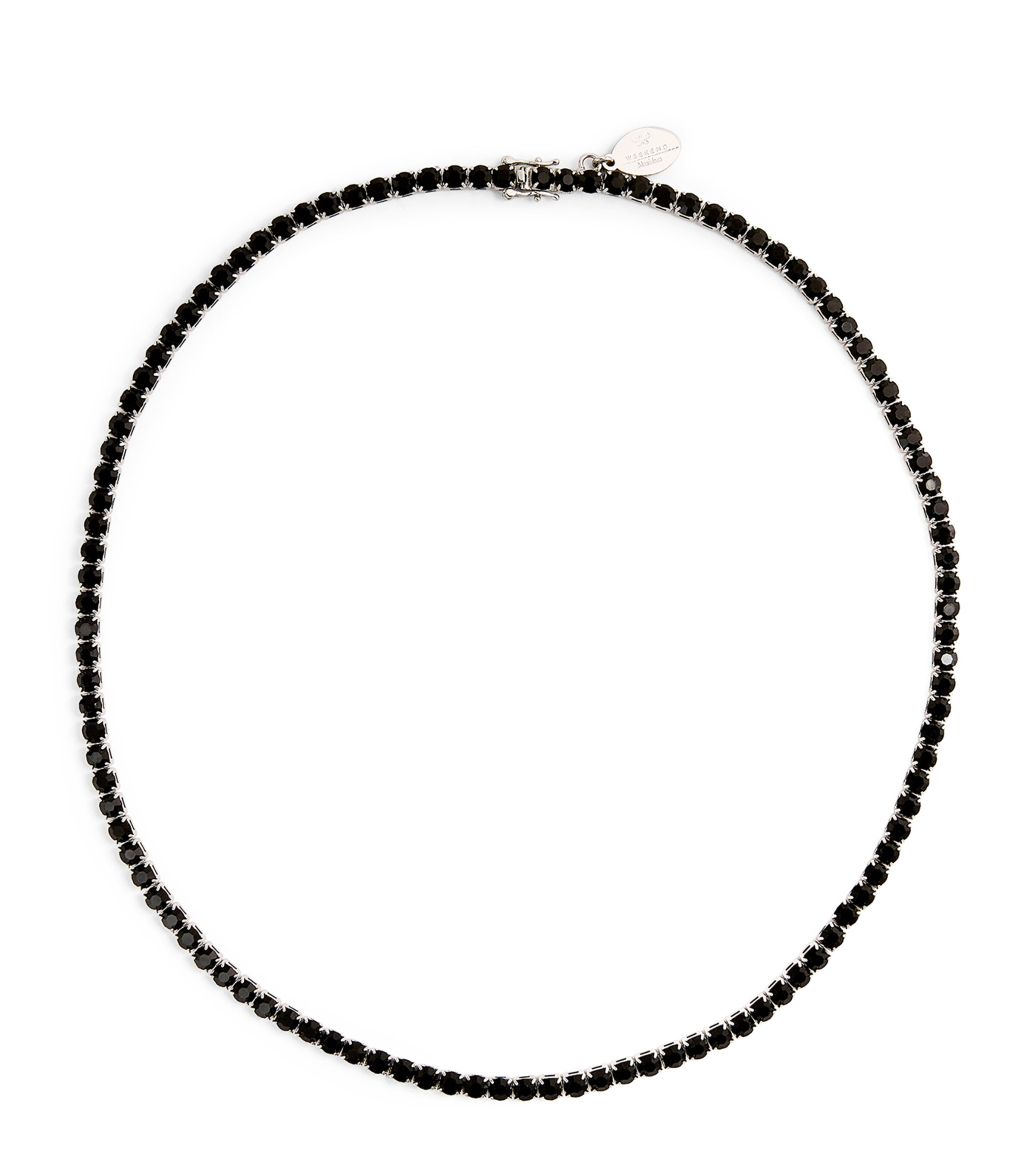 Weekend Max Mara Diamanté Tennis Choker Necklace Black Image 1