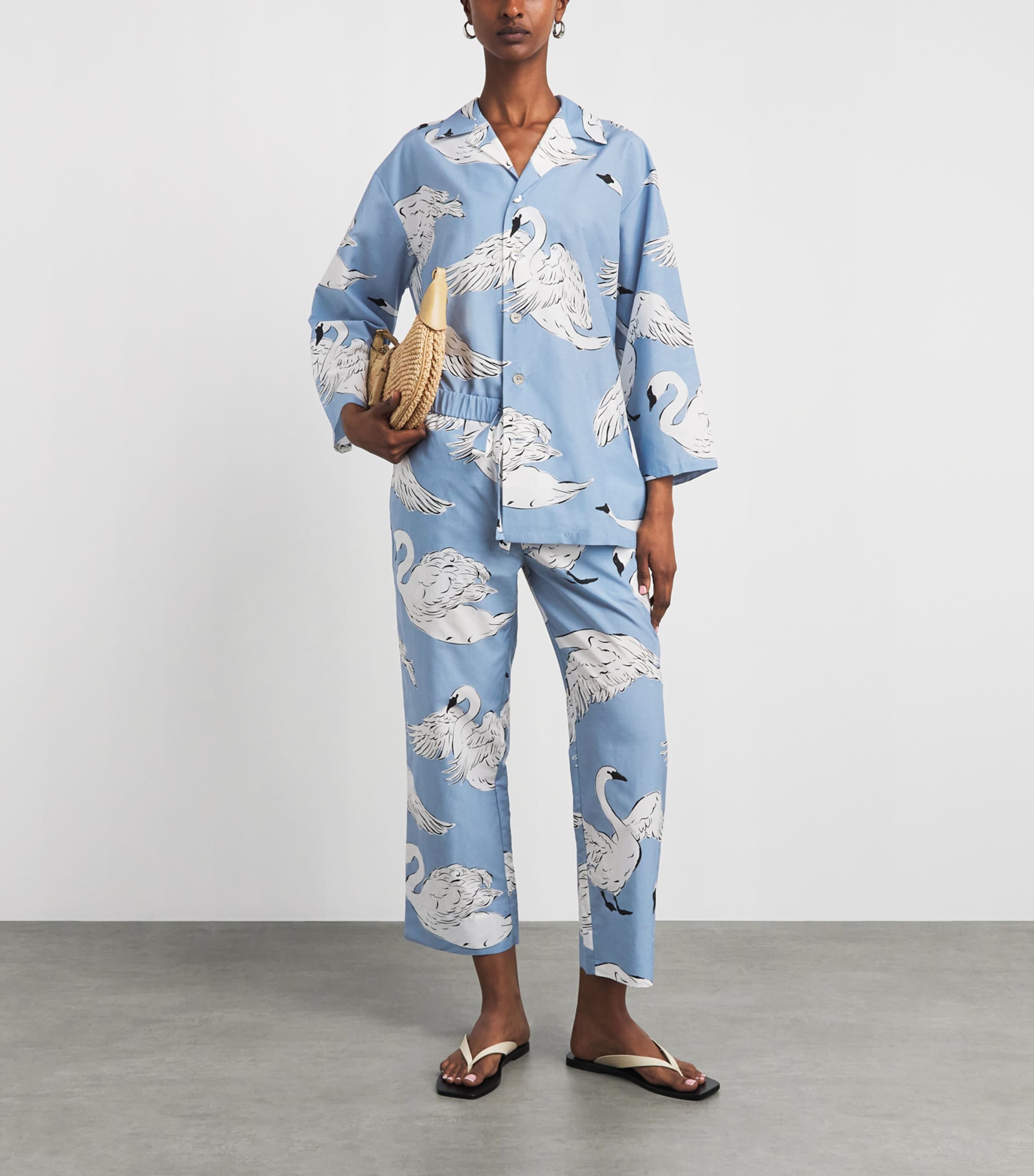 Olivia von Halle Womens Cotton-Silk Casablanca Laia Pyjama Set Laia Image 6