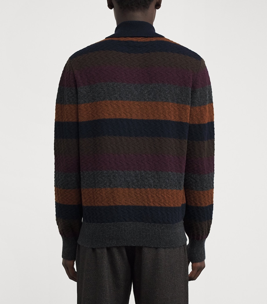 Wool Stripe Cardigan MULTI Image 4