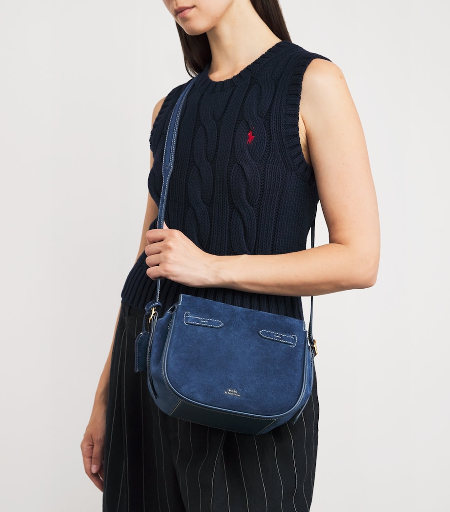 Mini Suede ID Satchel Bag DARK JEAN Image 2