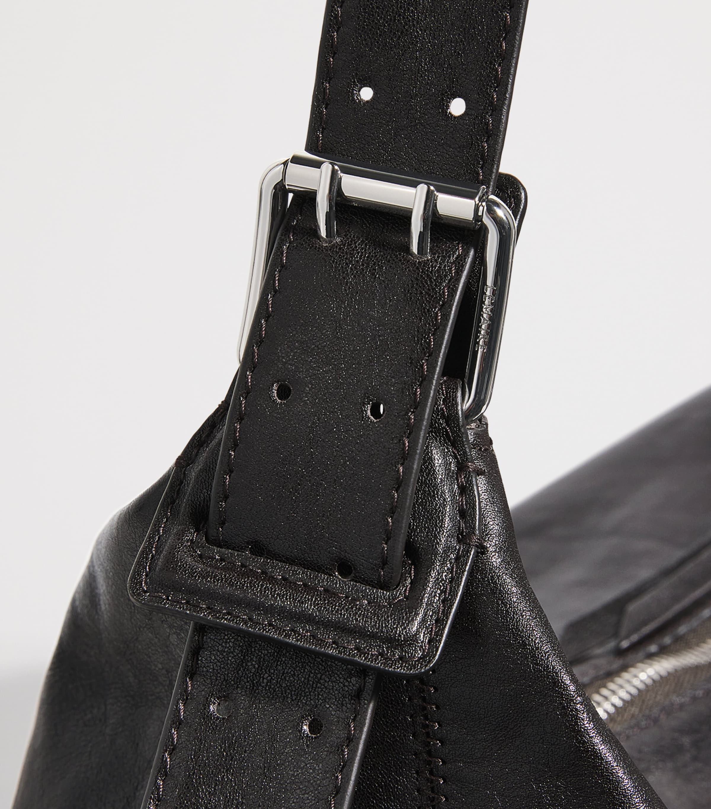 Lemaire Calfskin Belted Tote Bag Dark Chocolate Image 6