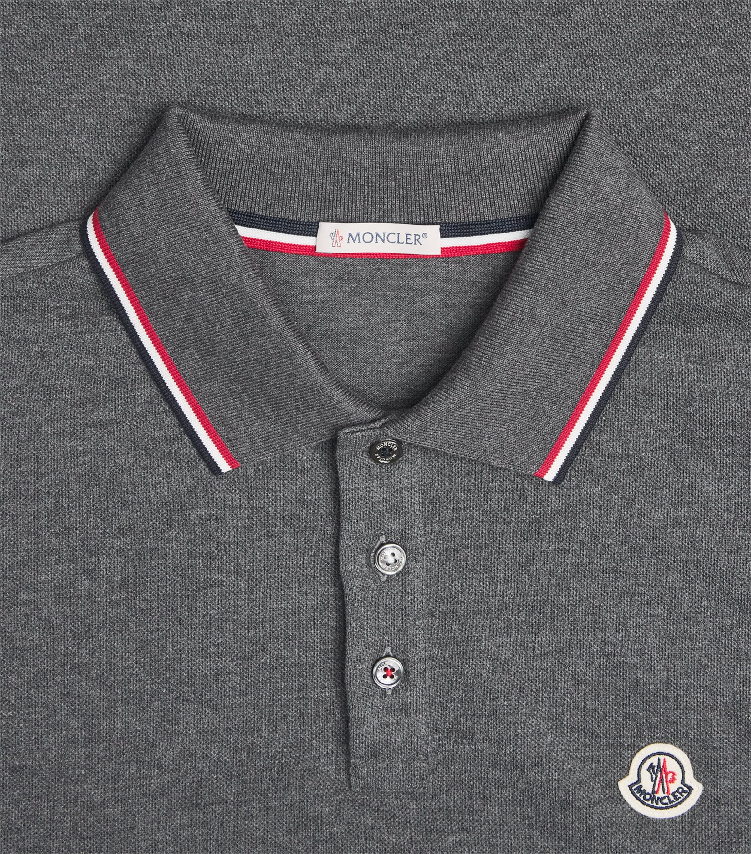 Moncler Mens Cotton Logo Polo Shirt Image 6