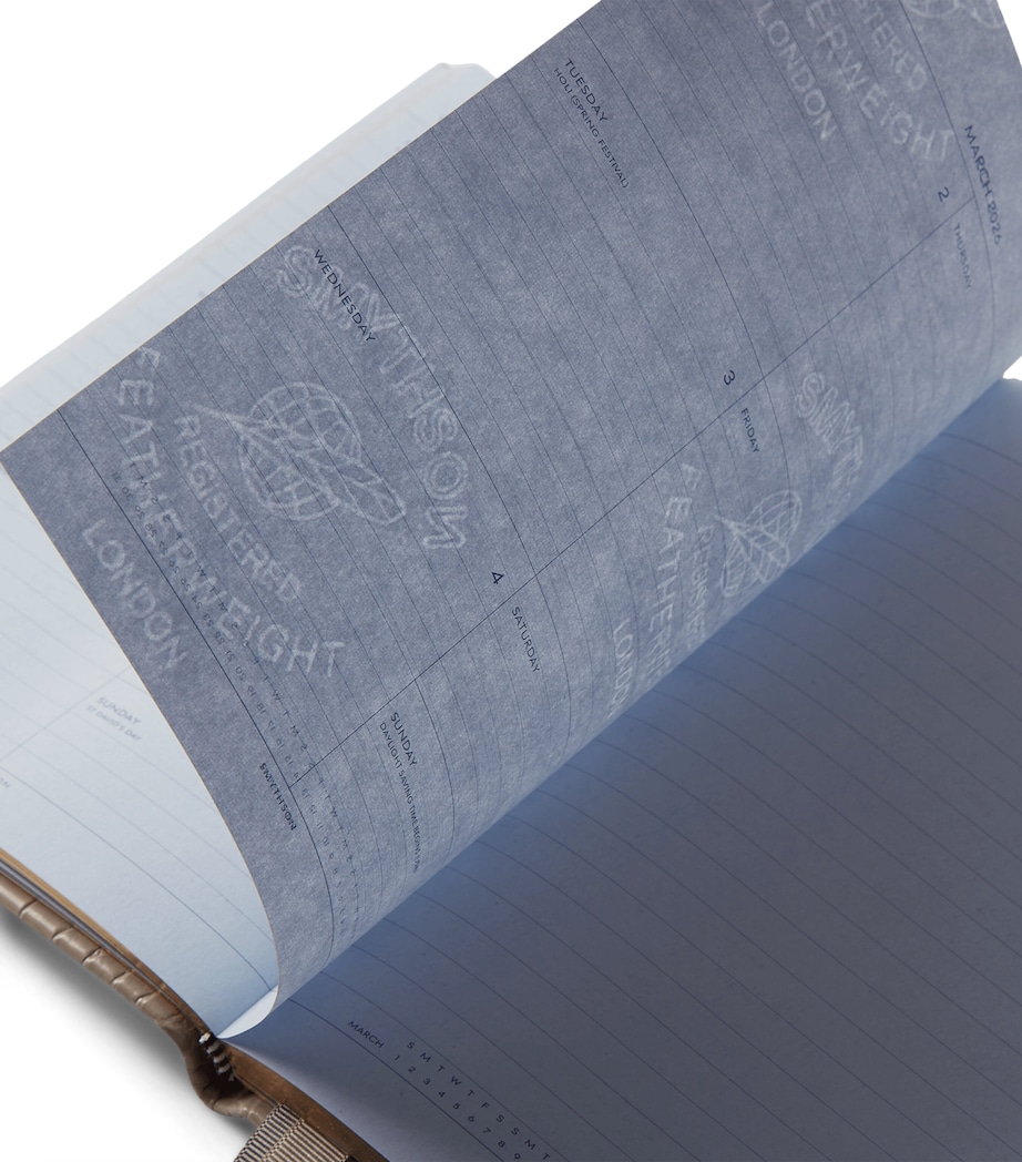 Mara Leather Croc-Embossed A5 Soho Diary 2026 SANDSTONE Image 3