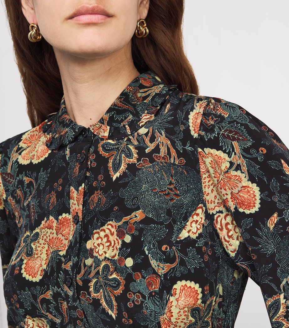 Silk Printed Simona Mini Dress NUIT Image 4