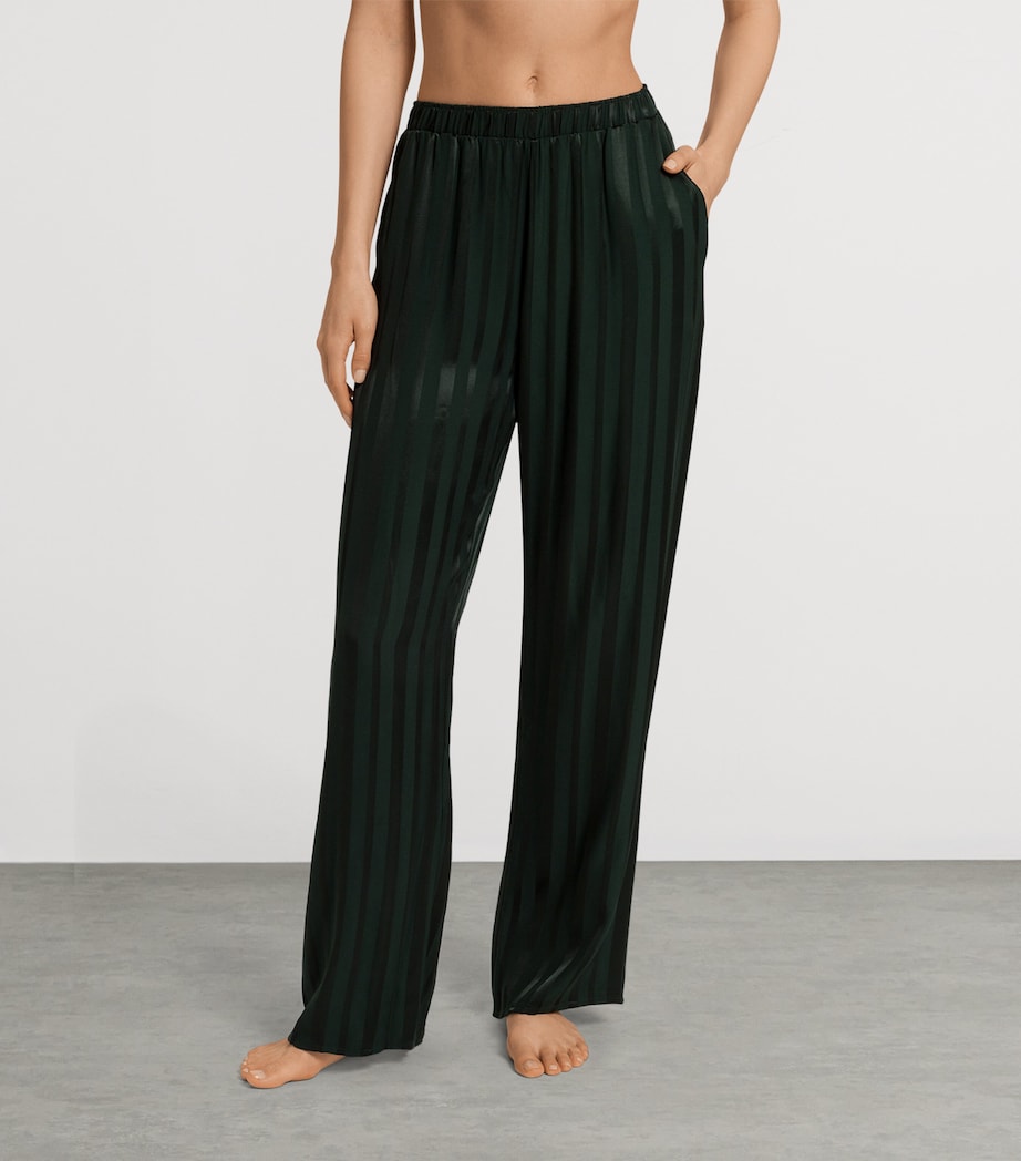 Stripe Indra Pyjama Bottoms DARK MALACHITE Image 3