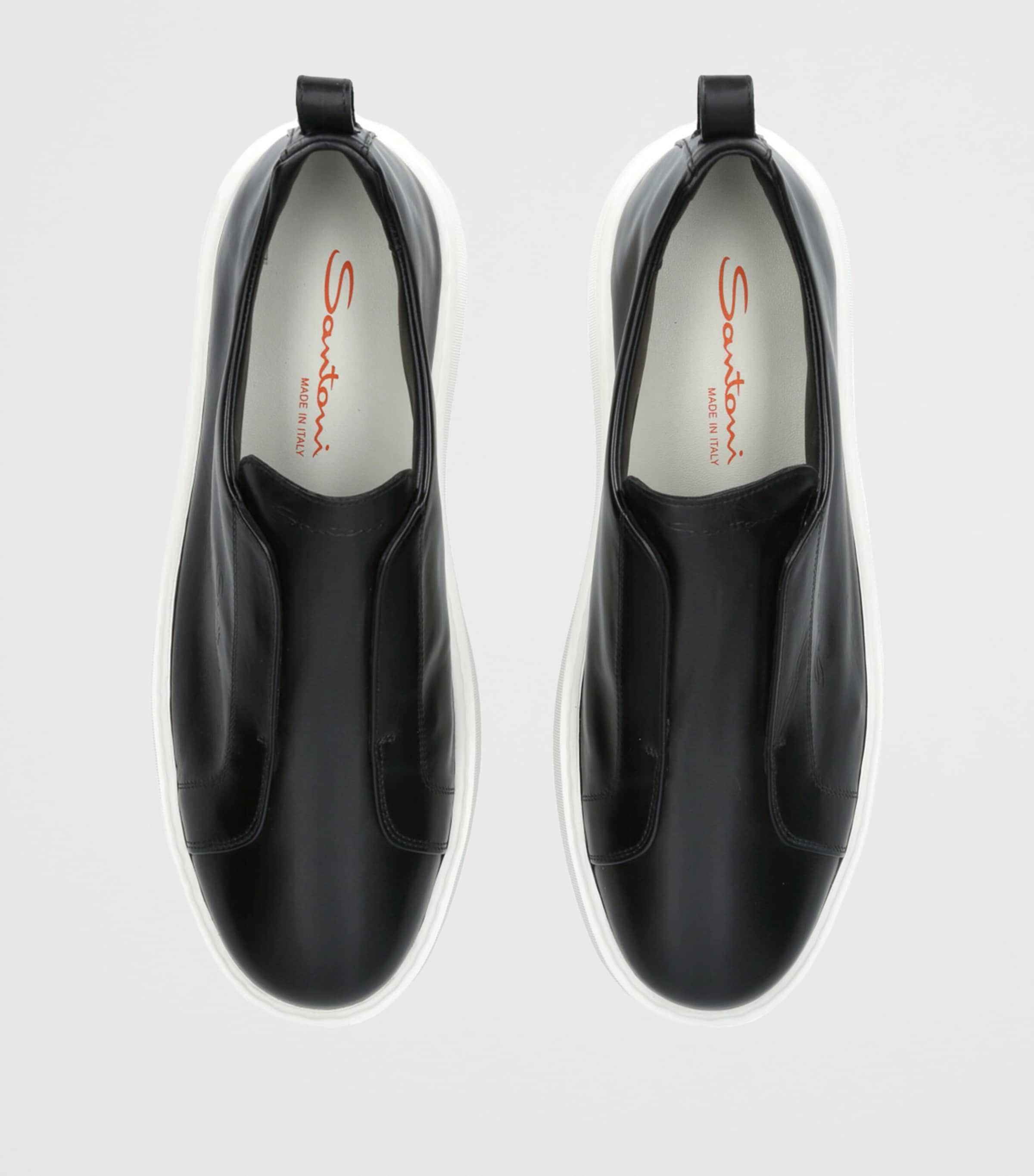 Leather Clean Icon Victory Sneakers BLACK Image 4