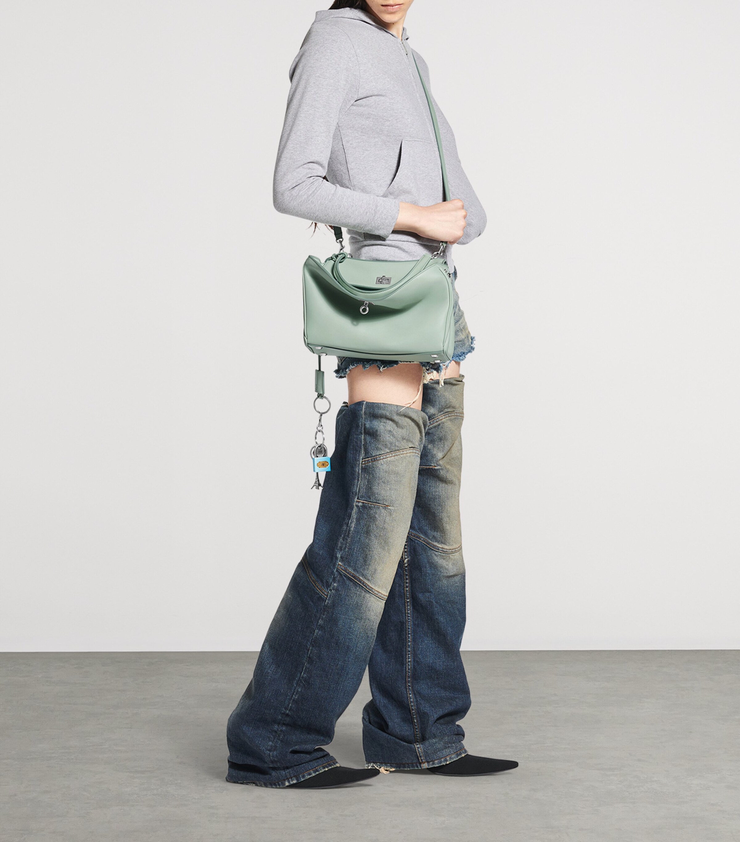 Small Calfskin Rodeo Shoulder Bag 3837 Image 6