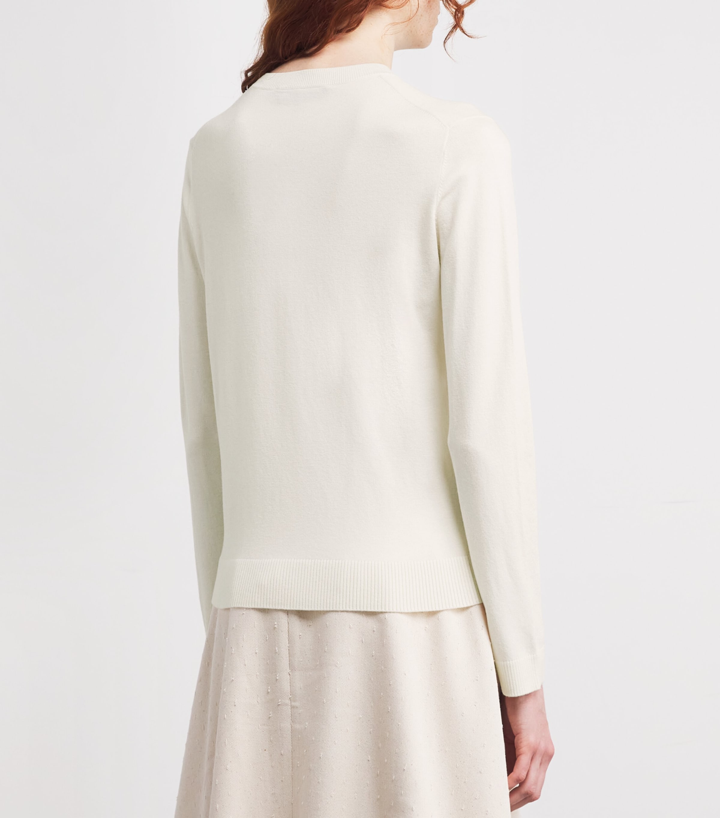 Crew-Neck Long-Sleeve Sweater ECRU Image 4