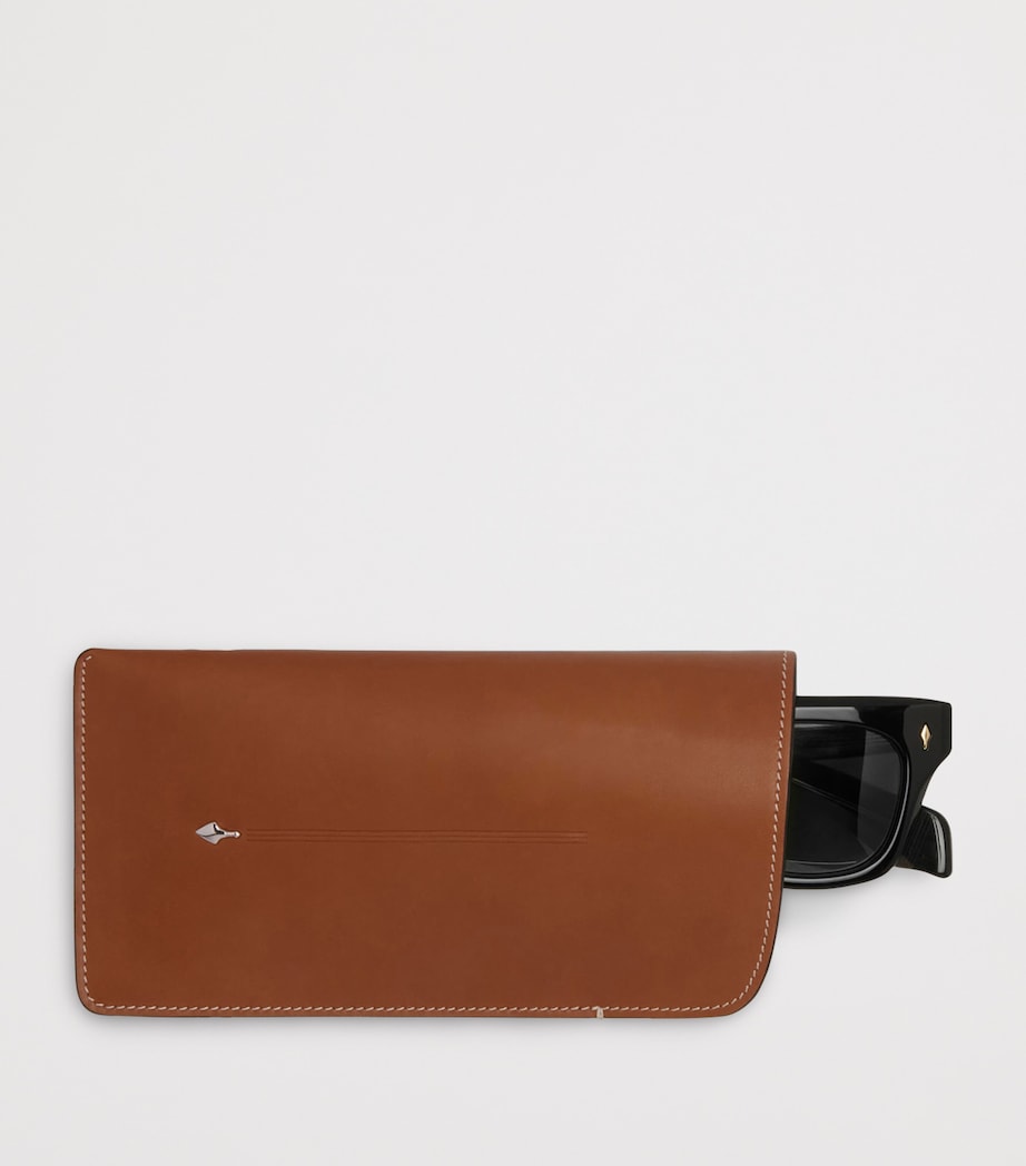 Jacques Marie Mage Leather Circa Sunglasses Slip Case Tan (l) Image 2