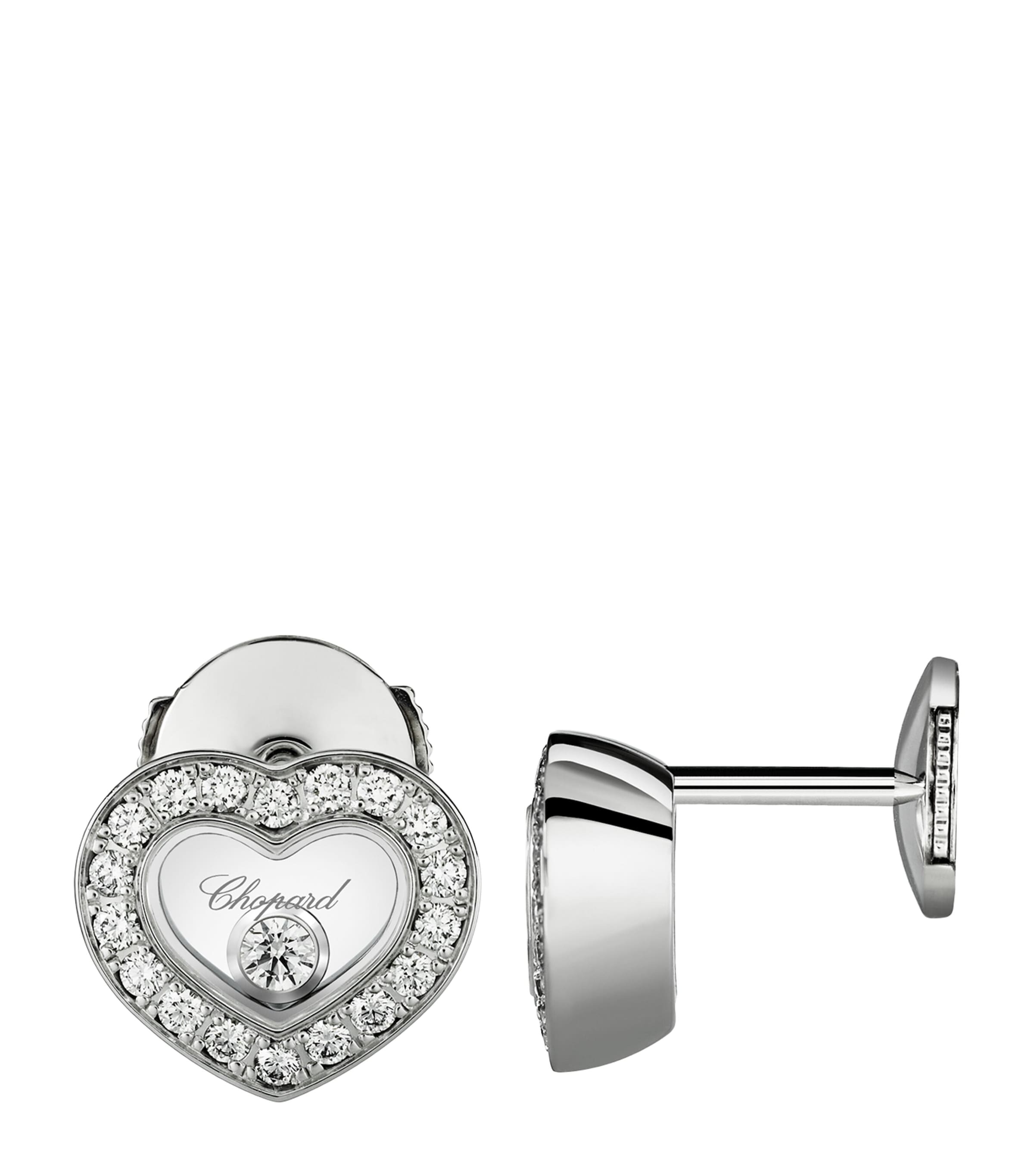 White Gold and Diamond Happy Diamonds Icons Earrings 18K WHITE GOLD Image 2