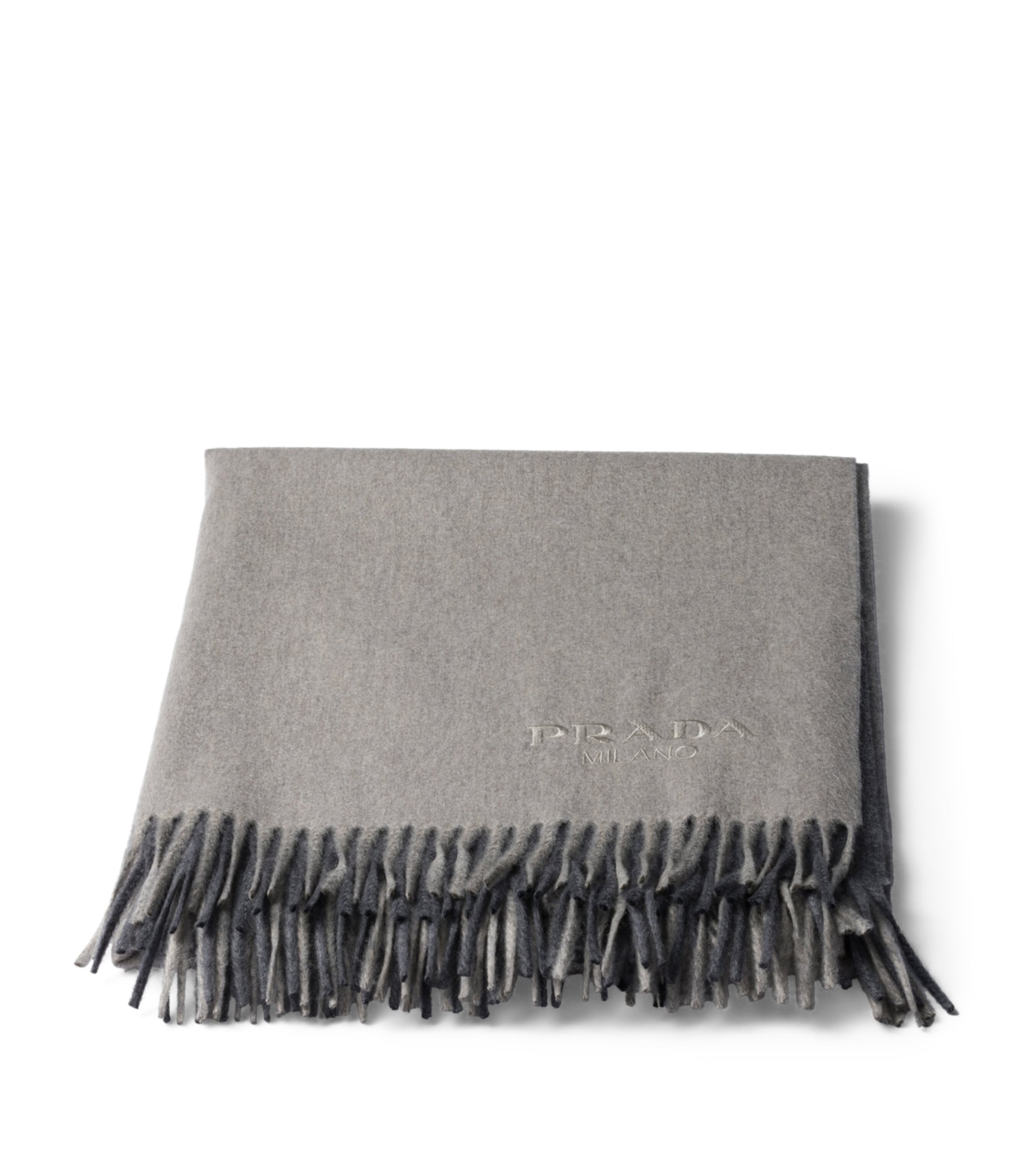 Wool-Cashmere Two-Tone Throw F0JAF Image 1