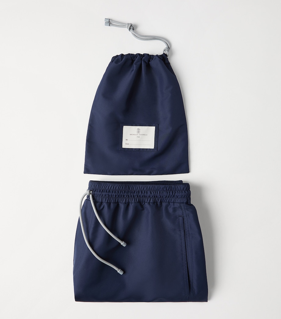 Brunello Cucinelli Mens Embroidered Swim Shorts Image 2