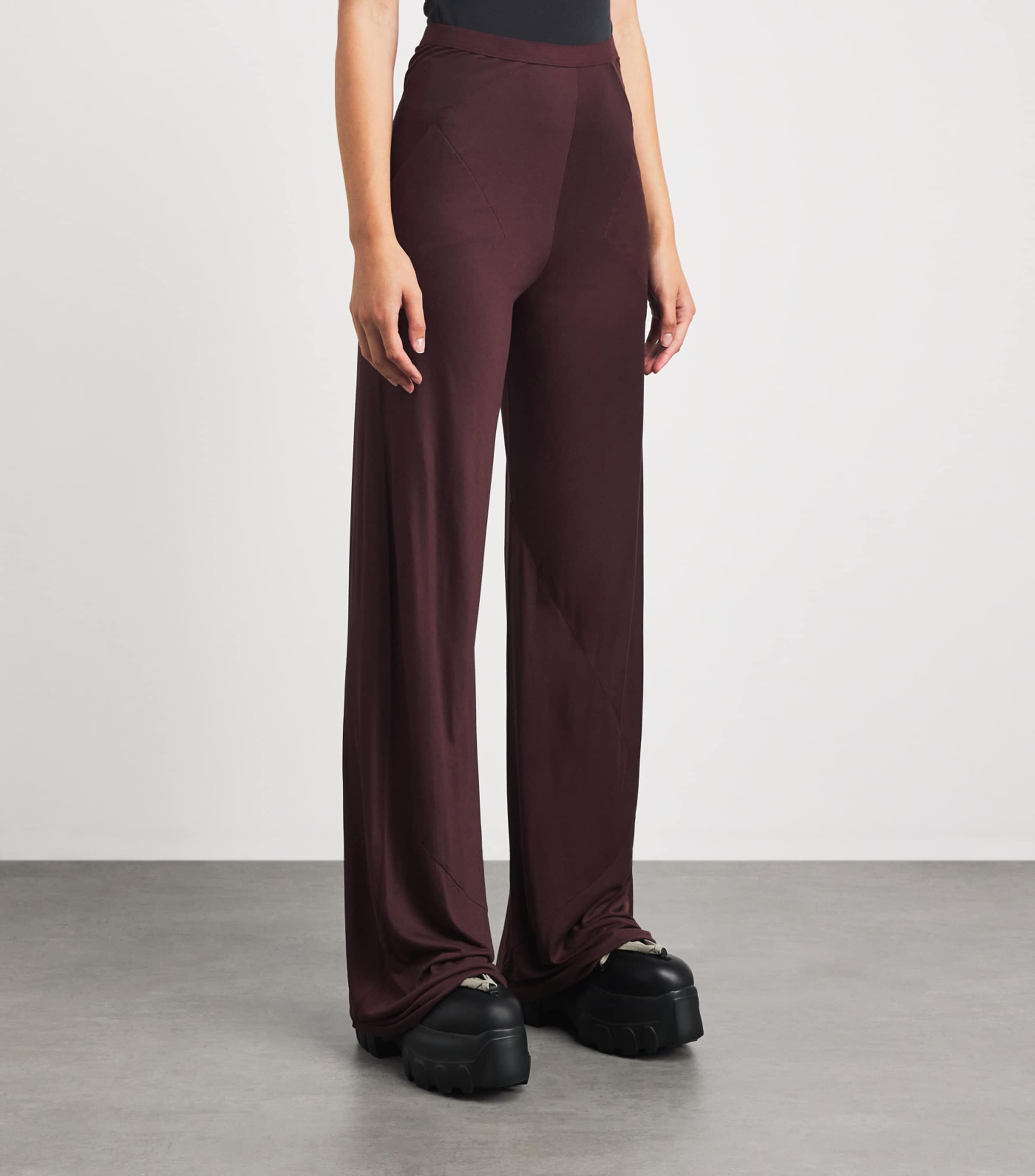 Rick Owens Womens Tower Bias Trousers Wine Image 4