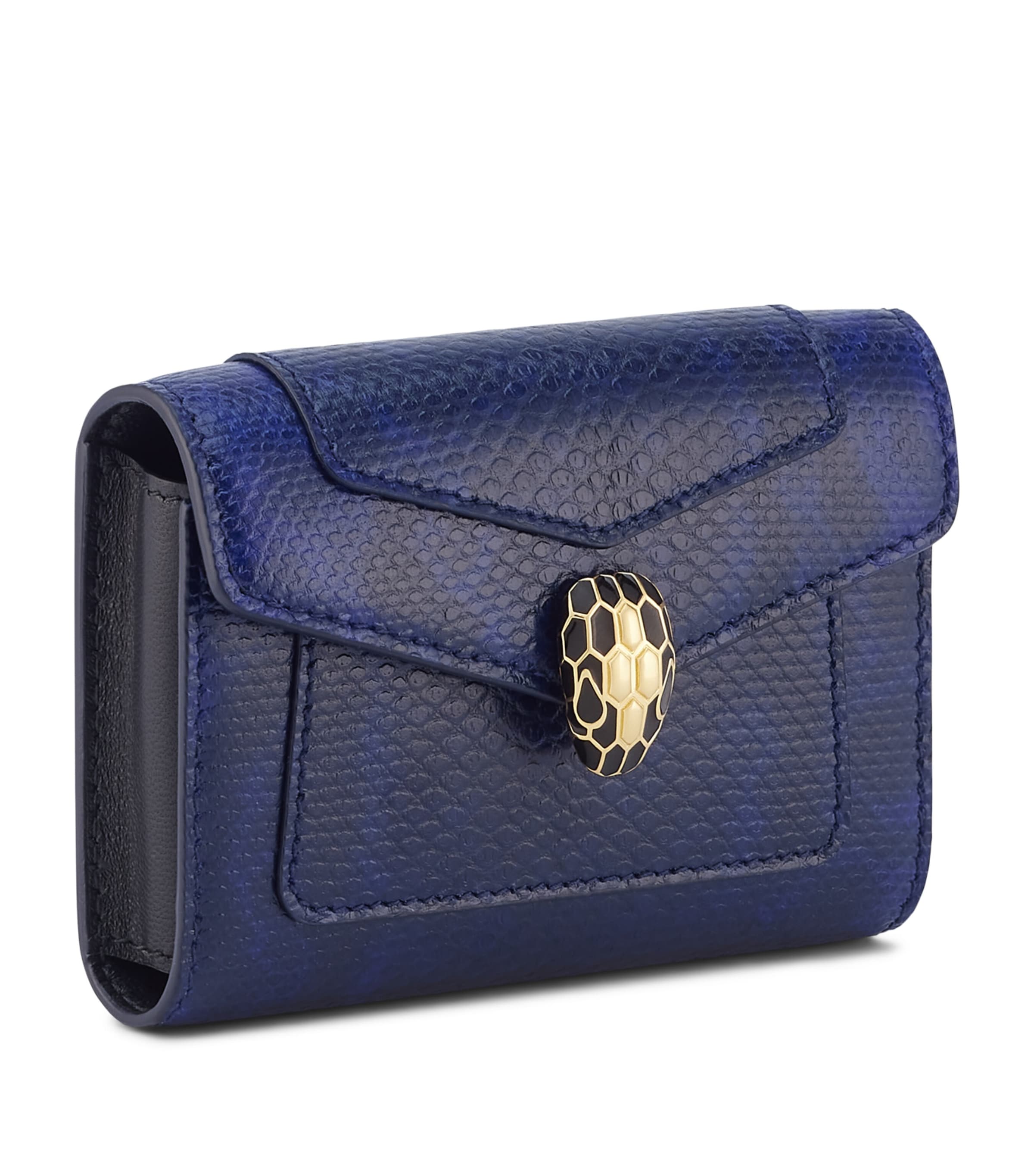 Karung Leather Serpenti Forever Card Holder BLUE Image 1