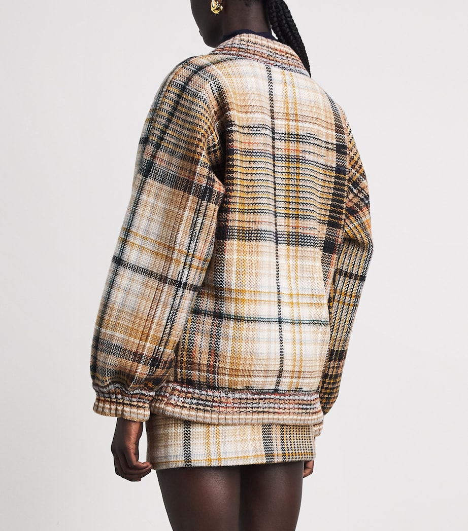 Missoni Womens Knitted Stripe Bomber Jacket Og,bk,bw Image 5