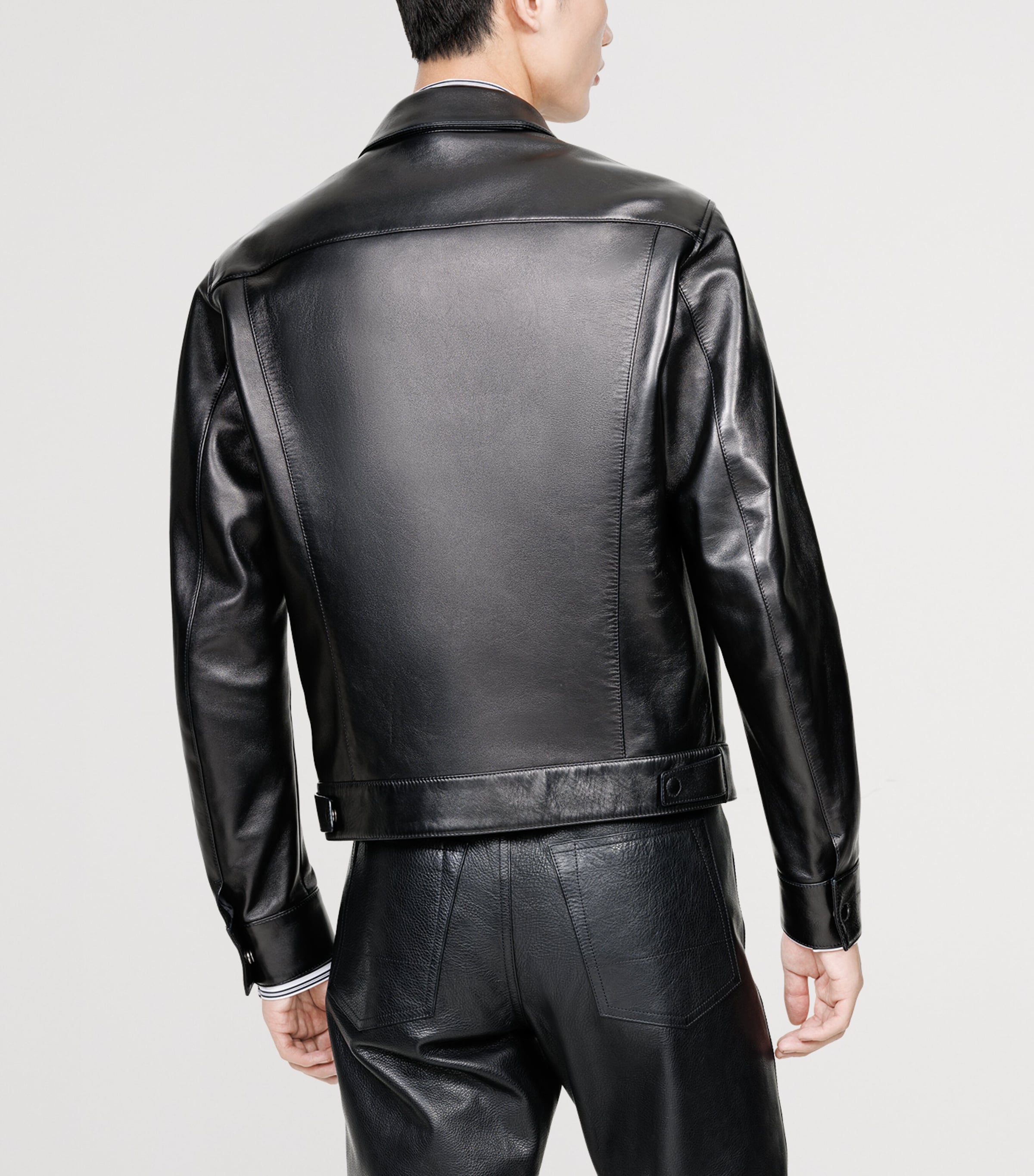 TOM FORD Mens Short Leather Jacket Naa Image 6