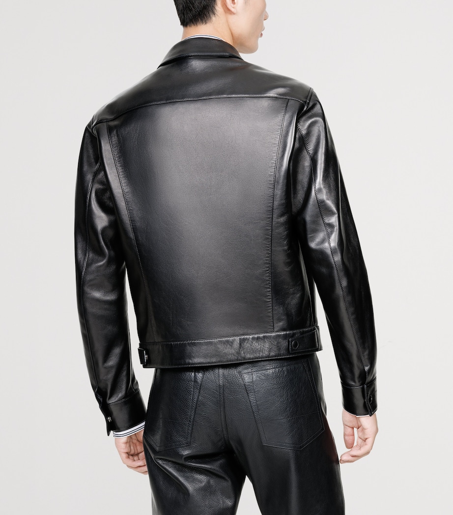 TOM FORD Mens Short Leather Jacket Naa Image 6