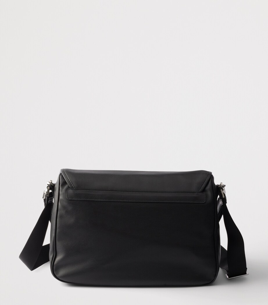 Prada Leather Shoulder Bag Black Image 4