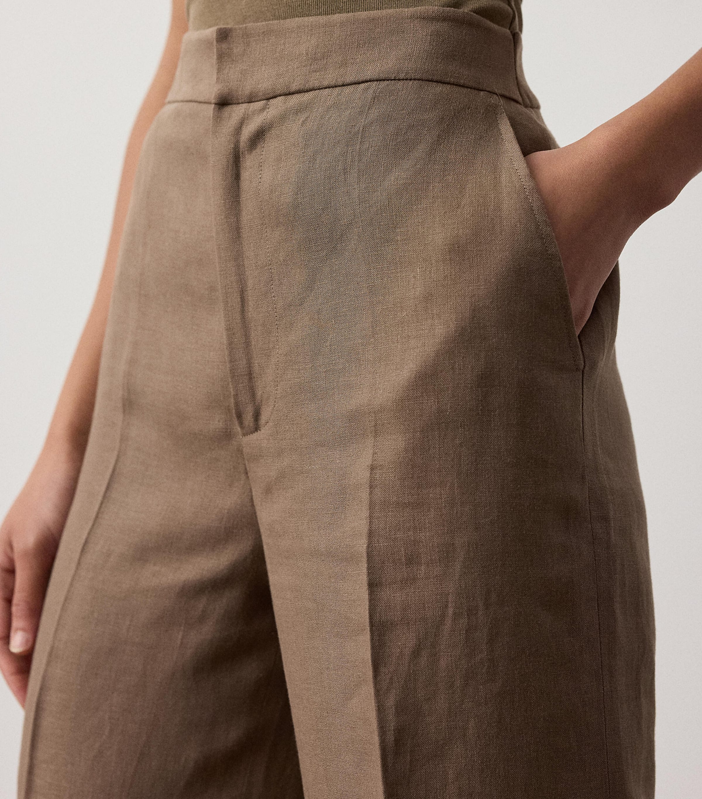 Ralph Lauren Collection Womens Linen Dean II Trousers Portobello Image 5