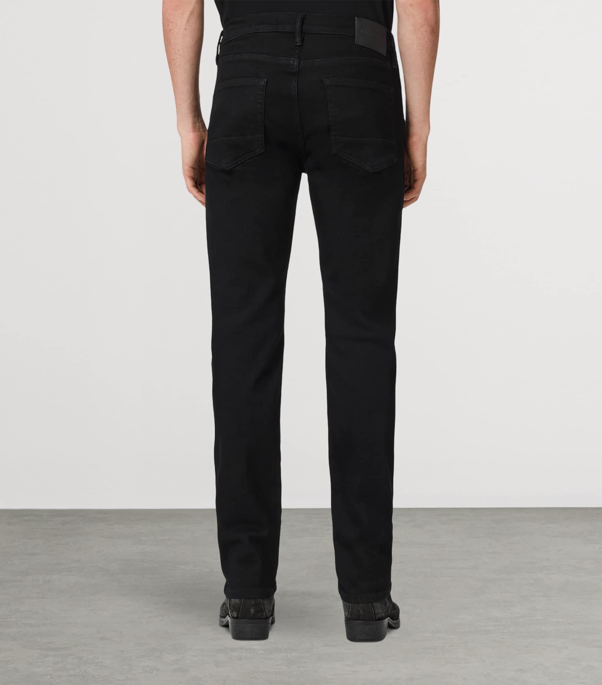 AllSaints Mens Sid Ultra Skinny Jeans Jet Black Image 4