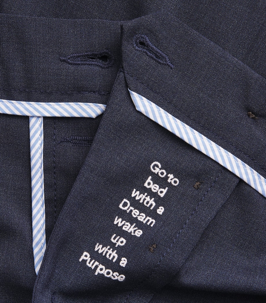 Jacob Cohën Mens Cotton Straight Chinos Dark Blue Image 6