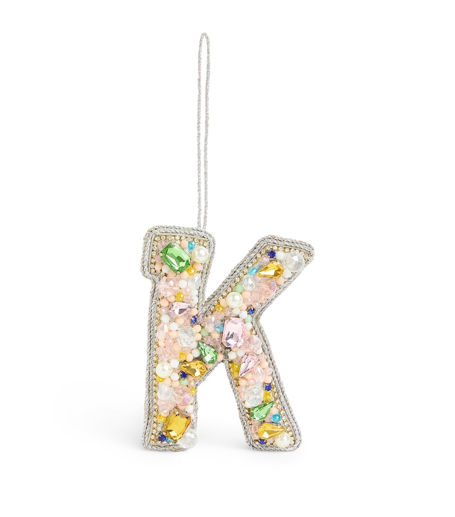 Embellished Alphabet Tree Decoration MULTI, SILVER Image 1