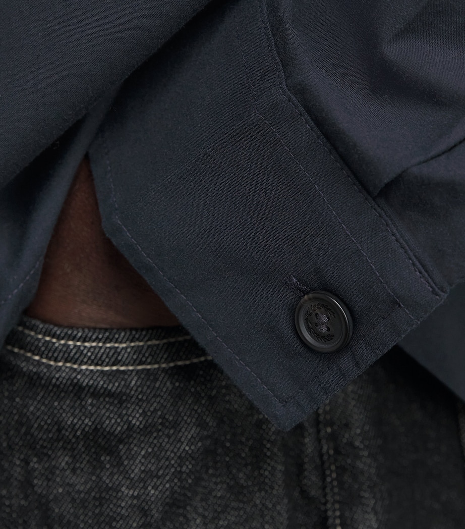 Fred Perry Mens Zip-Up Overshirt Navy Image 3