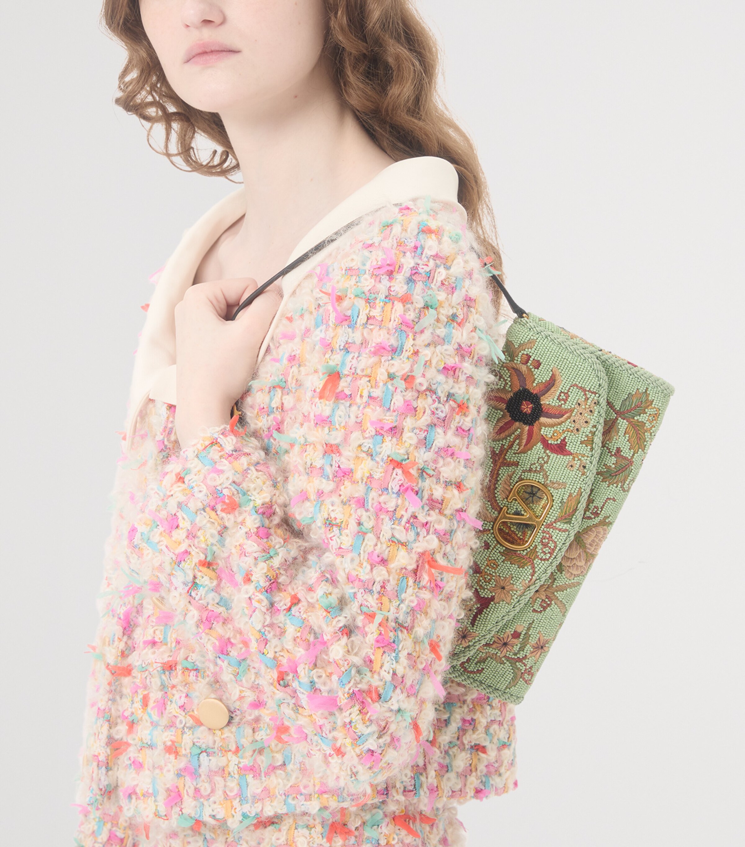 Valentino Garavani Small Embroidered DeVain Shoulder Bag Image 7