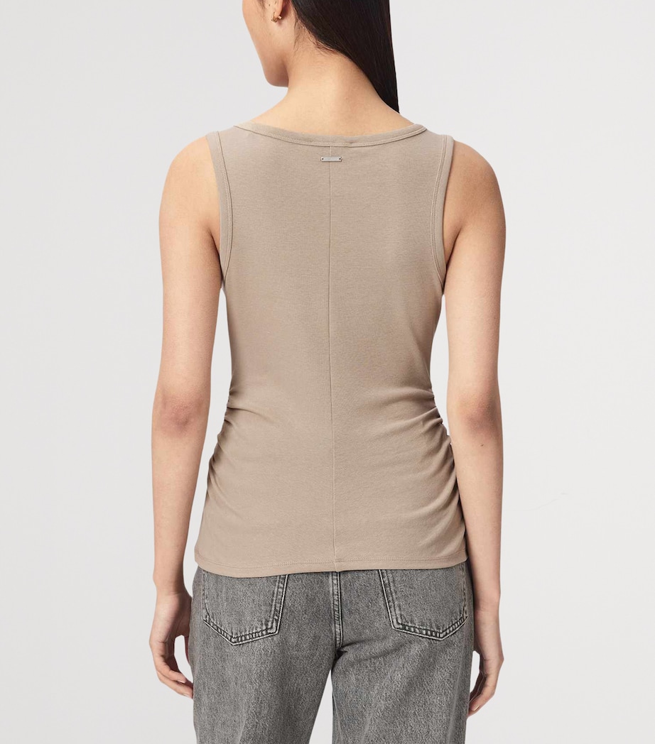 AllSaints Womens Stretch-Cotton Katarina Tank Top Shale Grey Image 4
