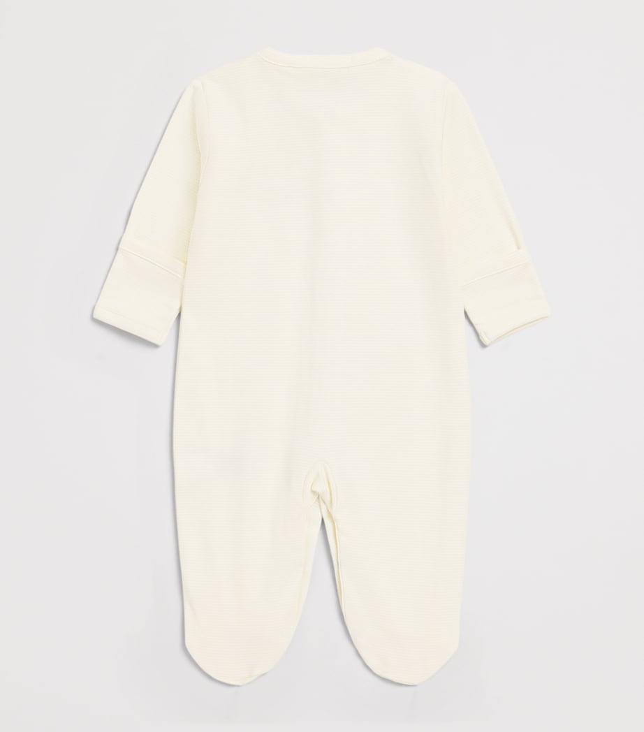 Kissy Kissy Pima Cotton Stripe Giraffe All-In-One (0-9 Months) Yellow Image 2