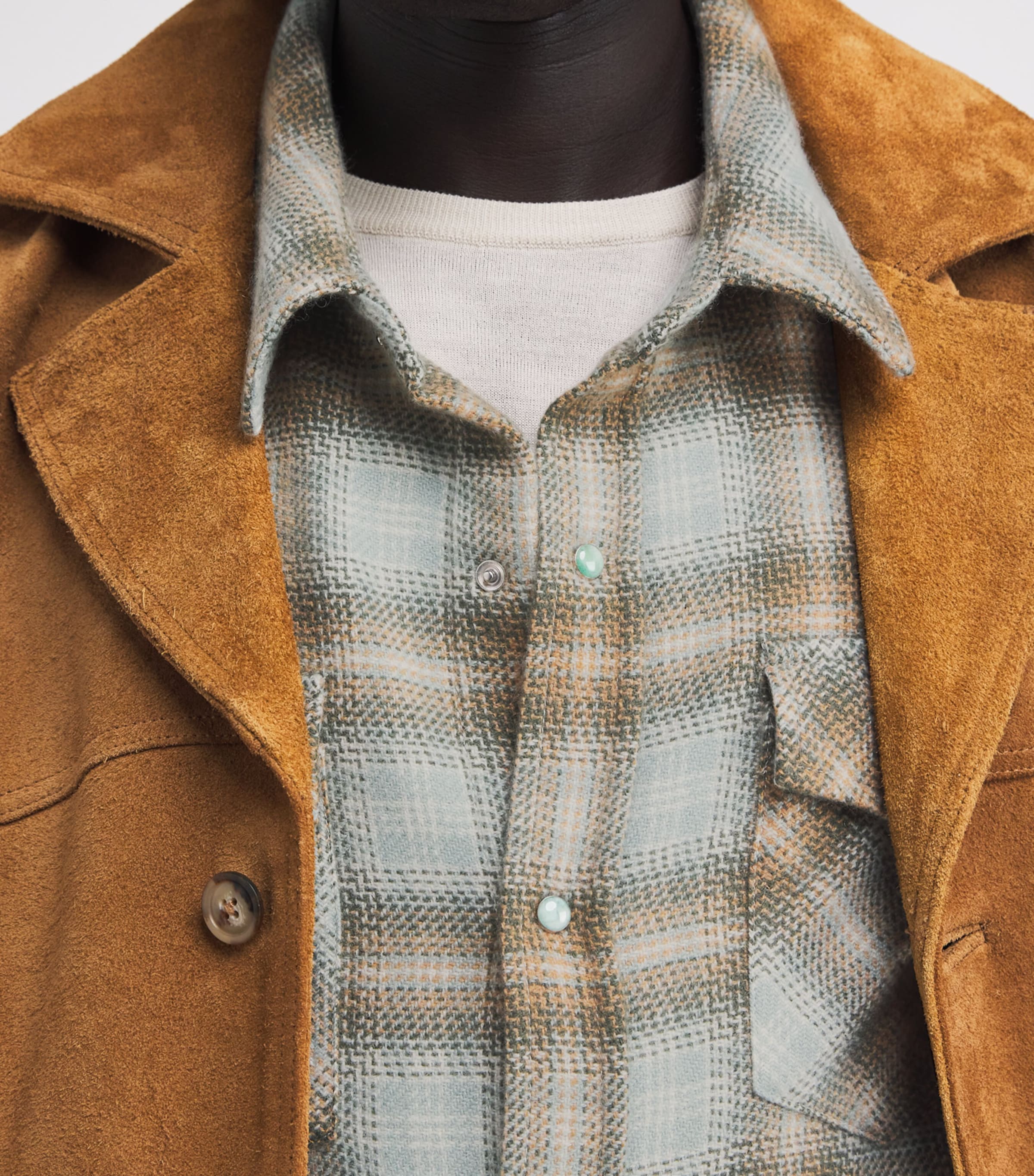 Cashmere Tartan Overshirt TARTAN / EMERALD Image 6