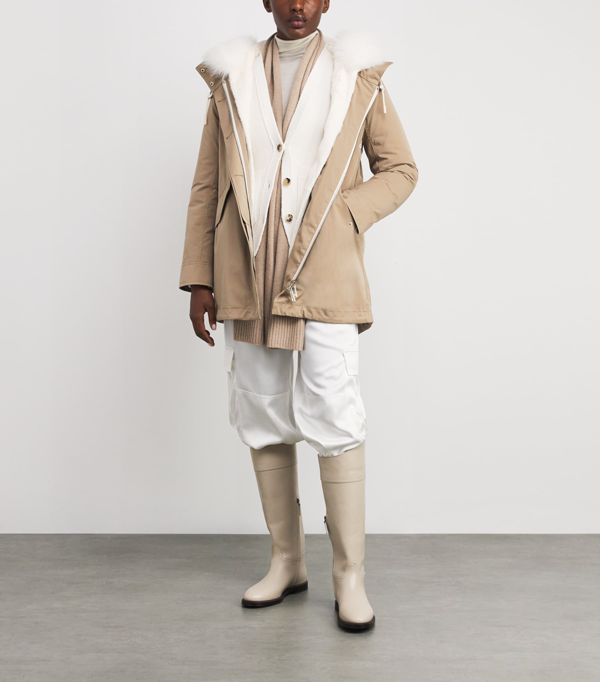 Fox-Rabbit Blended-Cotton Parka (72cm) B3226 Image 2