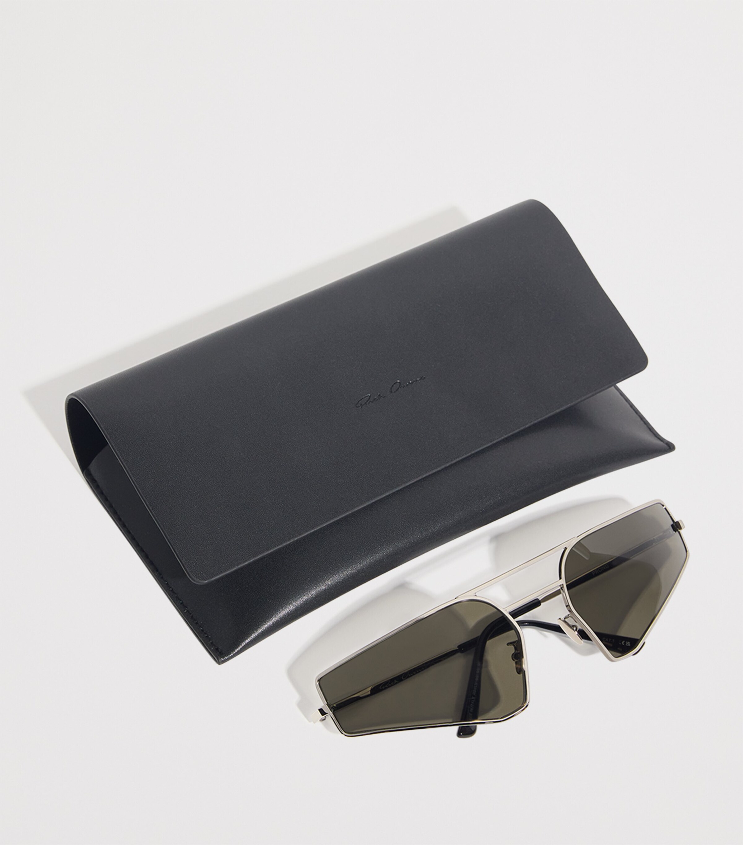 Rick Owens Stainless Steel RG0000015 Prong Sunglasses Tpl/blklns Image 4