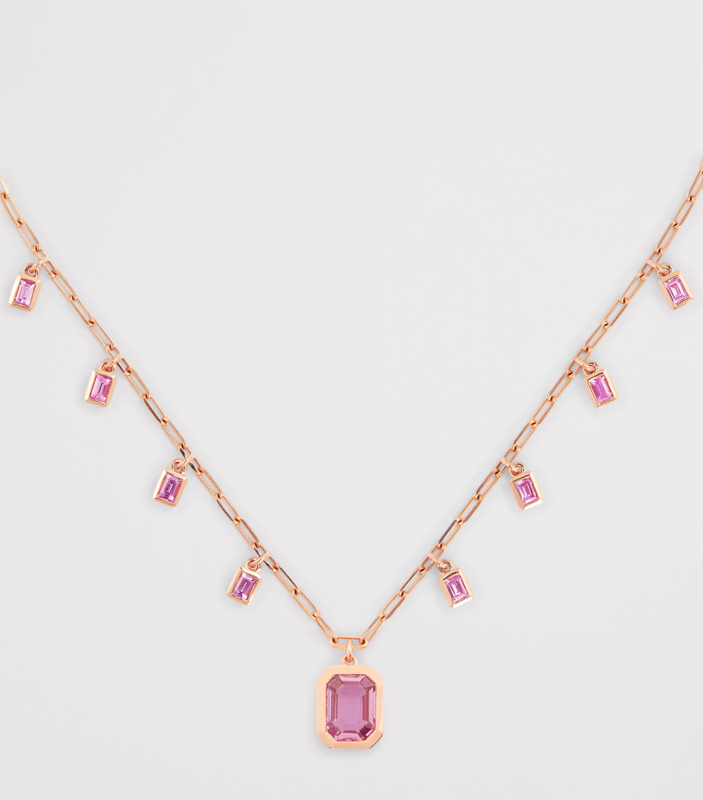 Rose Gold and Sapphire Illusion Choker ROSE GOLD Image 4