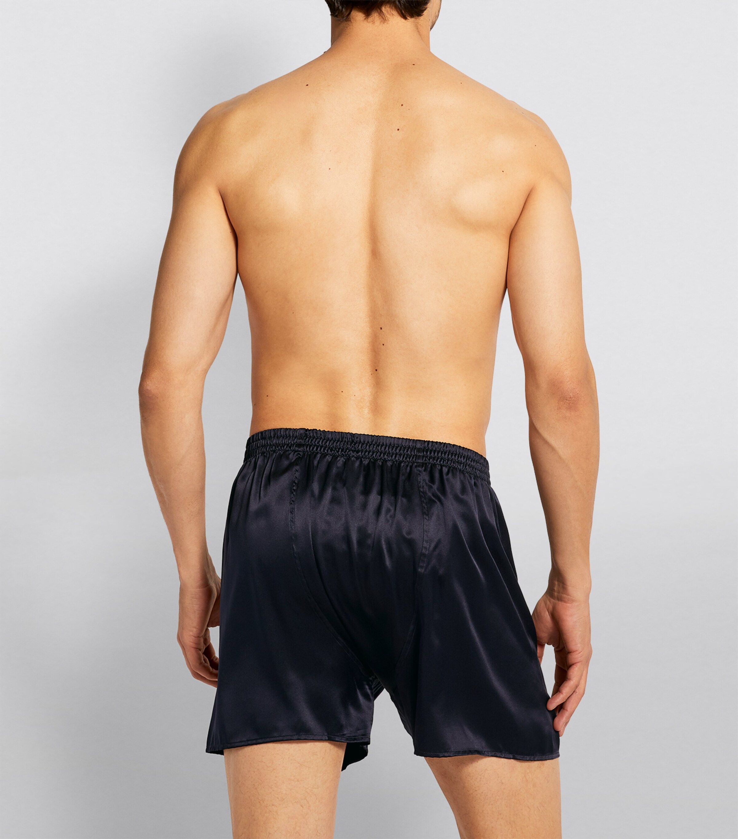 Silk Boxers 447 NAVY Image 3