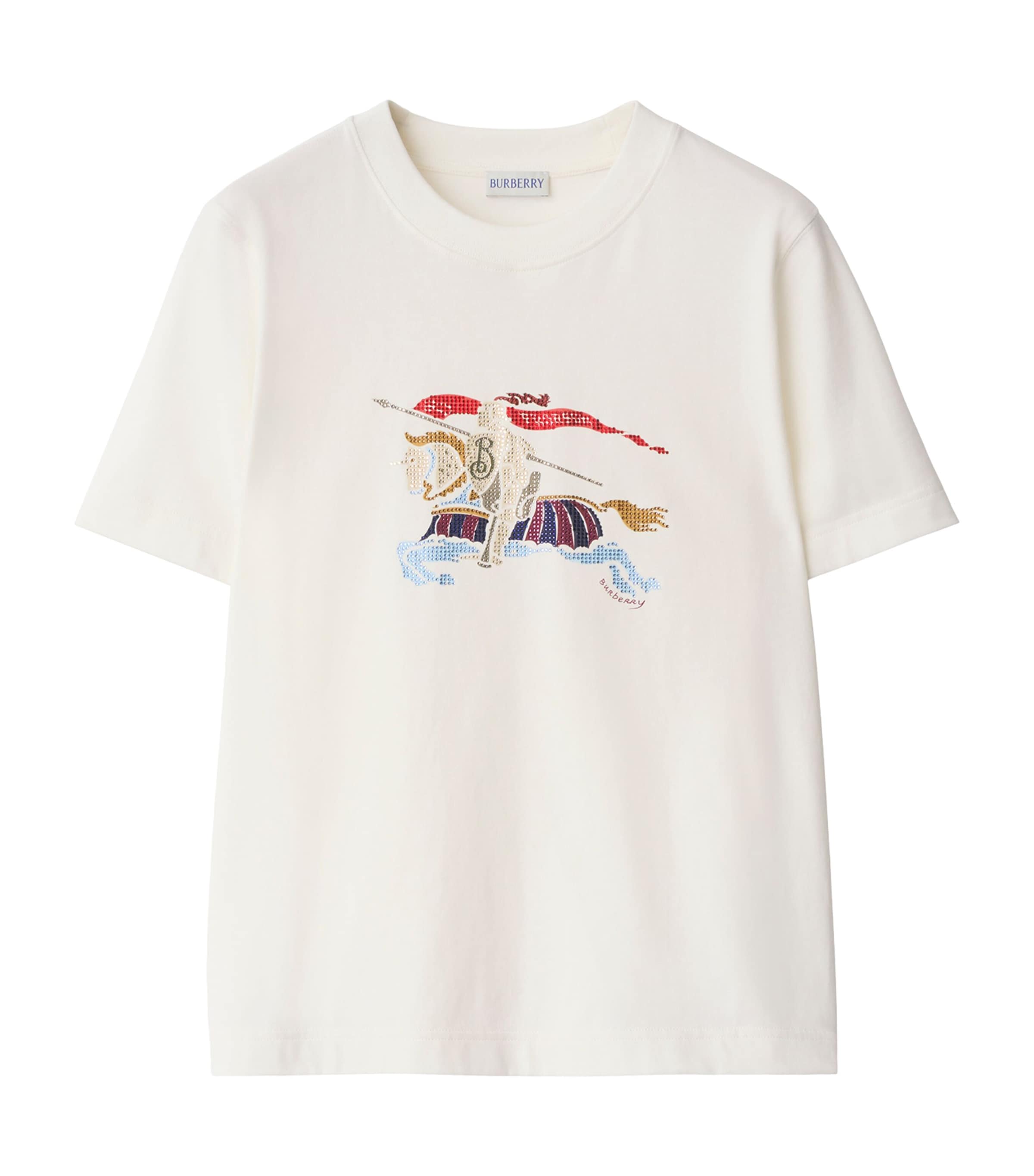 Burberry Crystal-embellished T-shirt In White