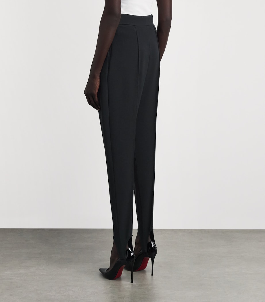 Stella McCartney Womens Crepe Tapered Leggings Black Image 5