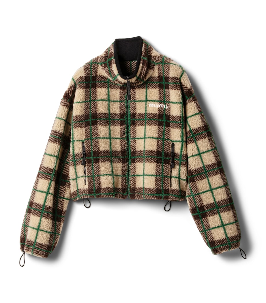 Check Teddy Fleece Jacket F042Q Image 1