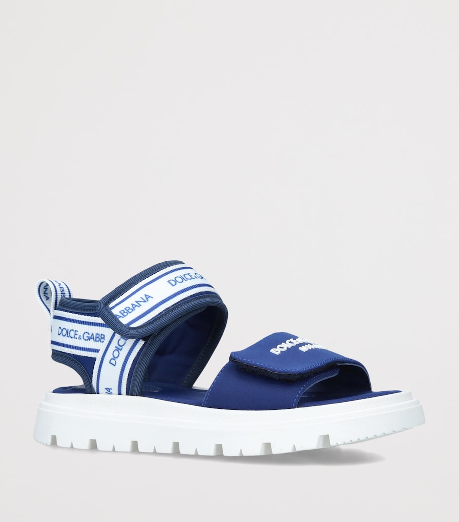 Dolce&Gabbana Kids Logo-Strap Sandals Blue Other Image 3