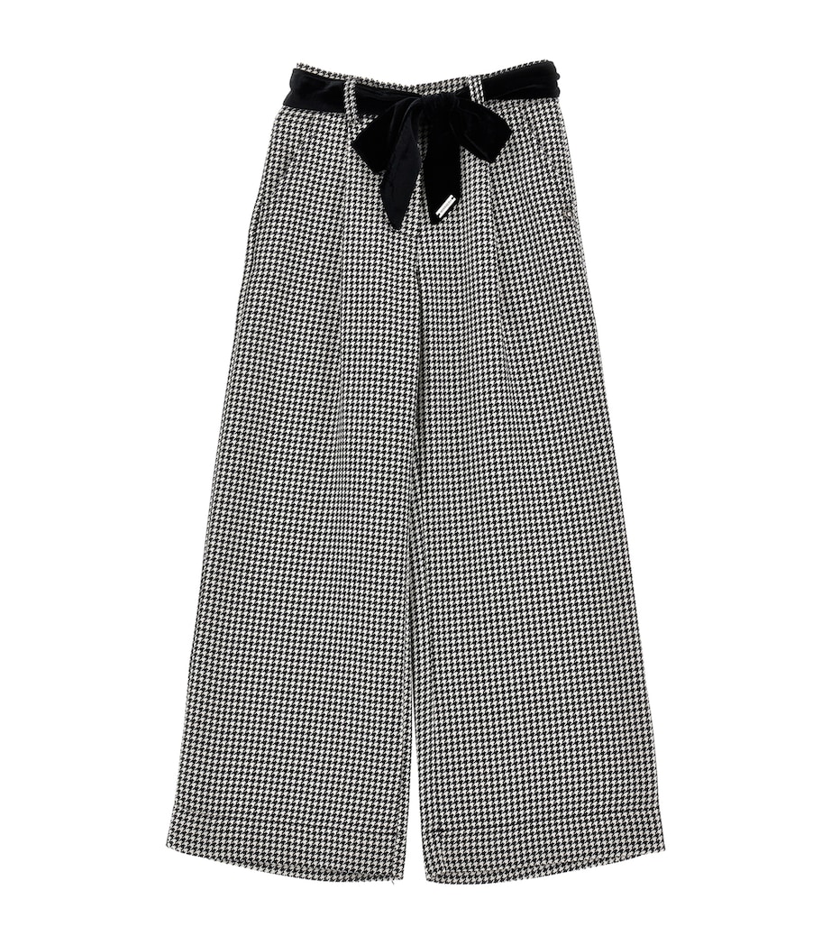 Houndstooth Wide-Leg Trousers (2-12 Years) PANNA+NERO Image 1