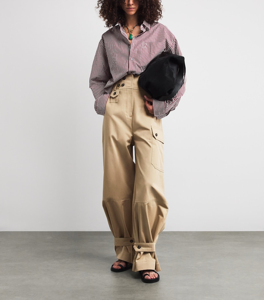 Cotton Rebellion Cargo Trousers BEG BEIGE Image 2