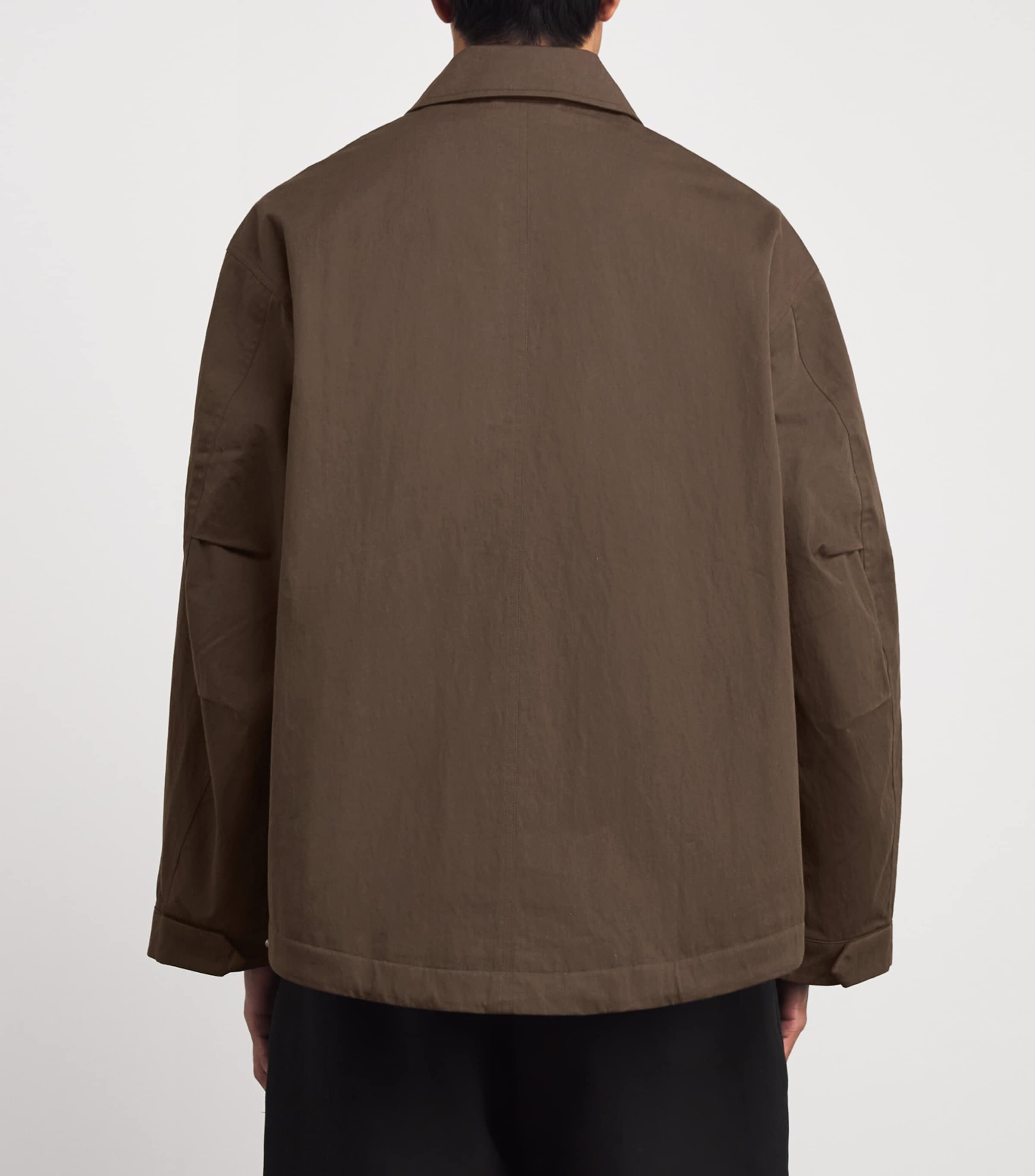 Cotton-Blend Anorak Jacket PEAT Image 4