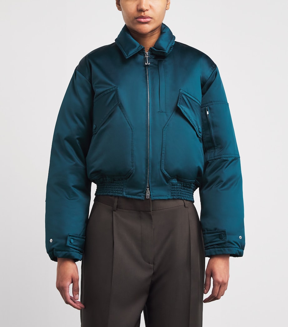 Down Bomber Jacket 2780 DARK TEAL Image 3