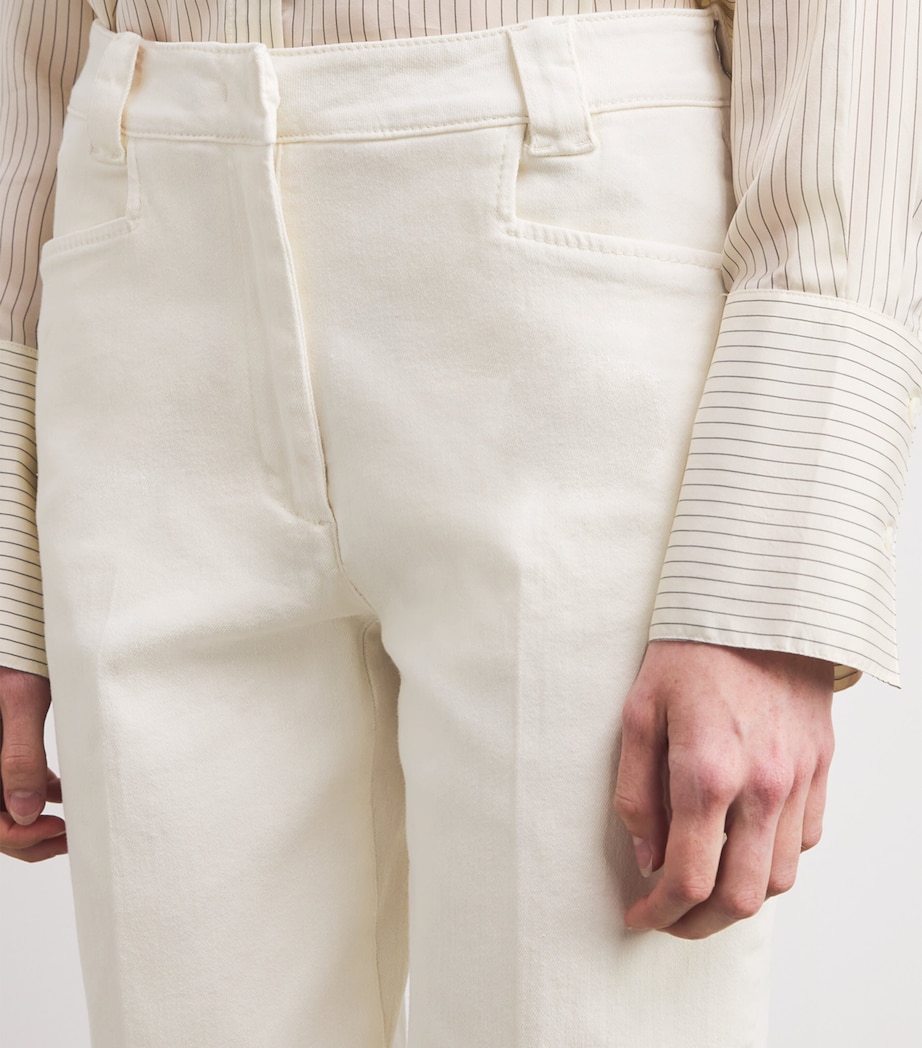 Cotton Tapered Chinos CREAM Image 6