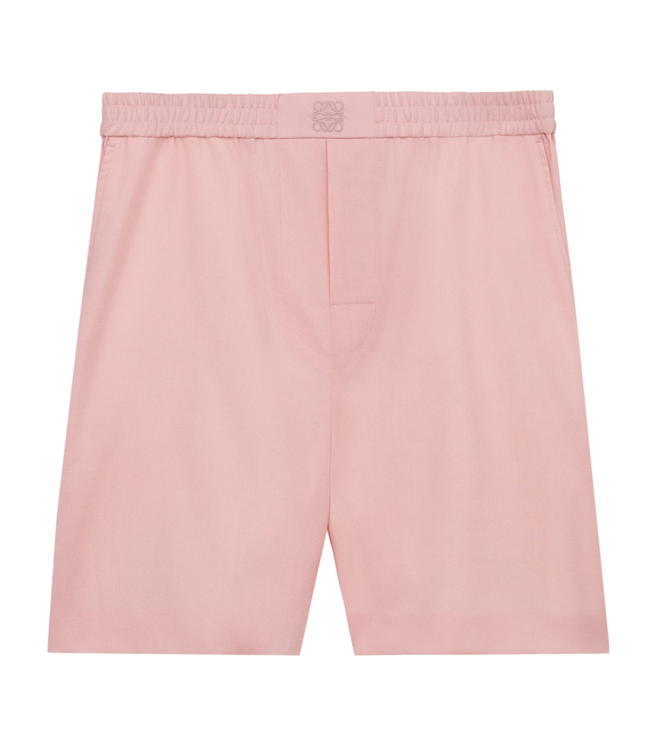 Wool-Blend Elasticated Shorts CORAL Image 1