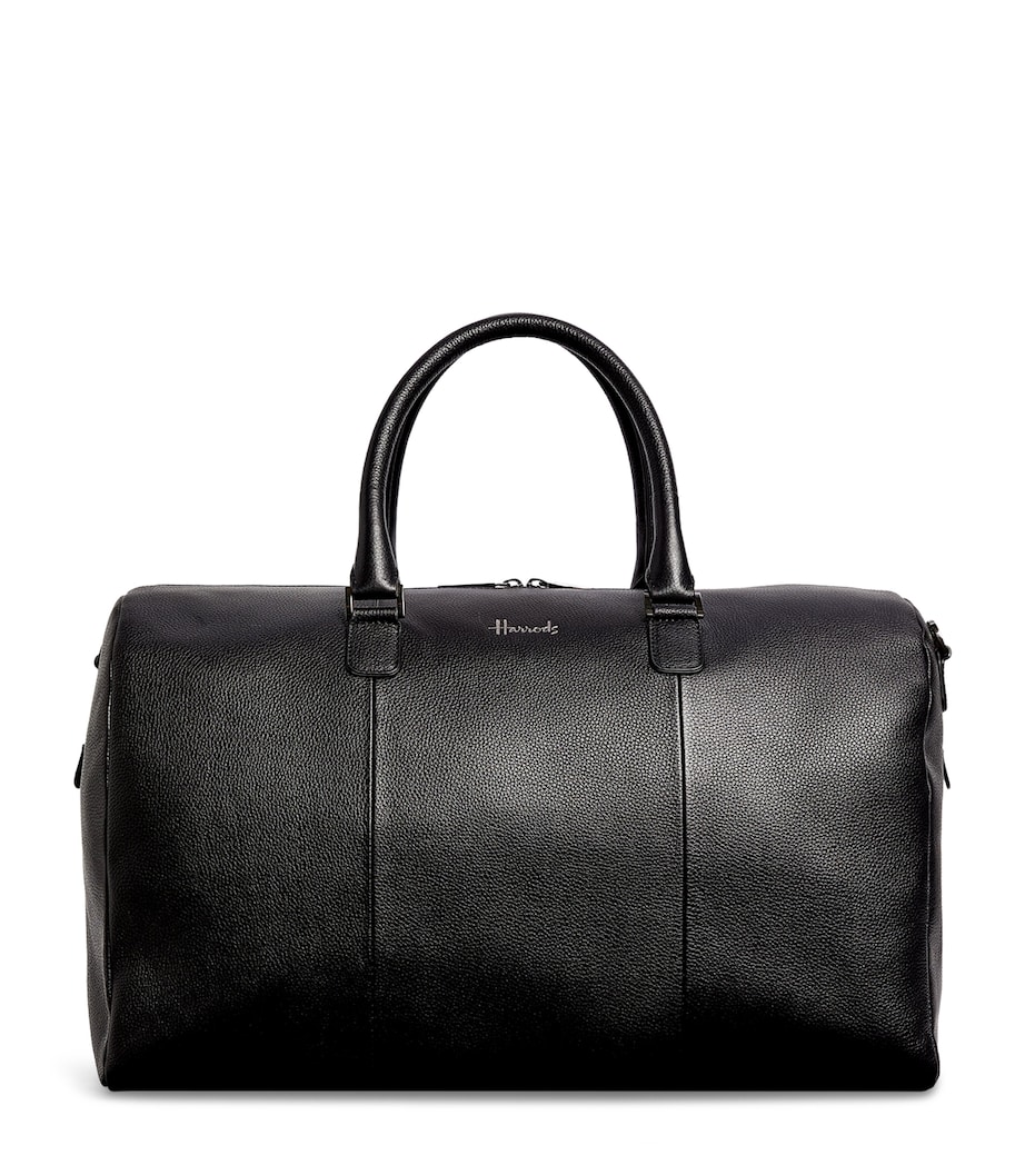 Harrods Leather Wembley Holdall Blue Image 1
