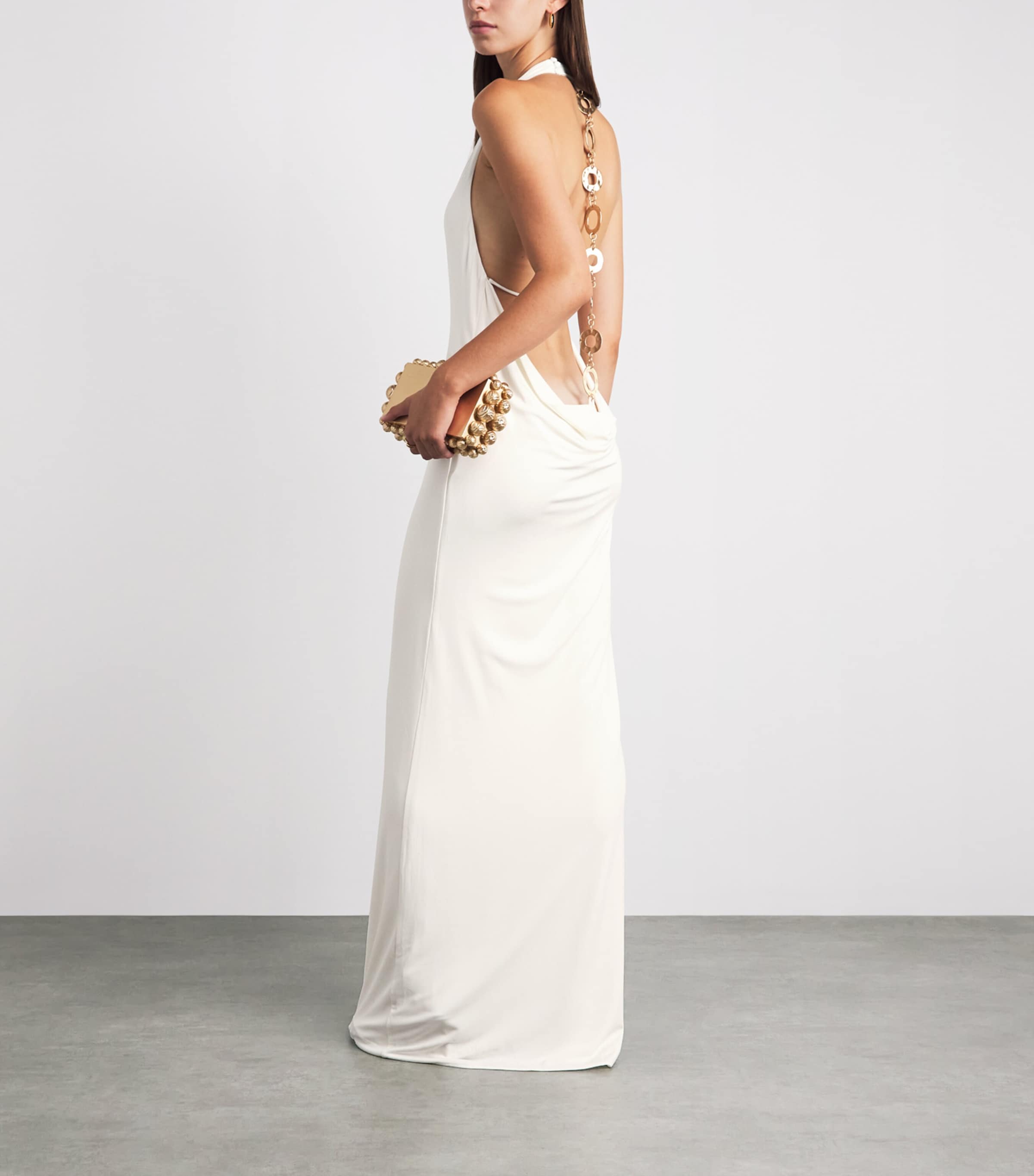 Cult Gaia Womens Siena Gown Off White Image 2