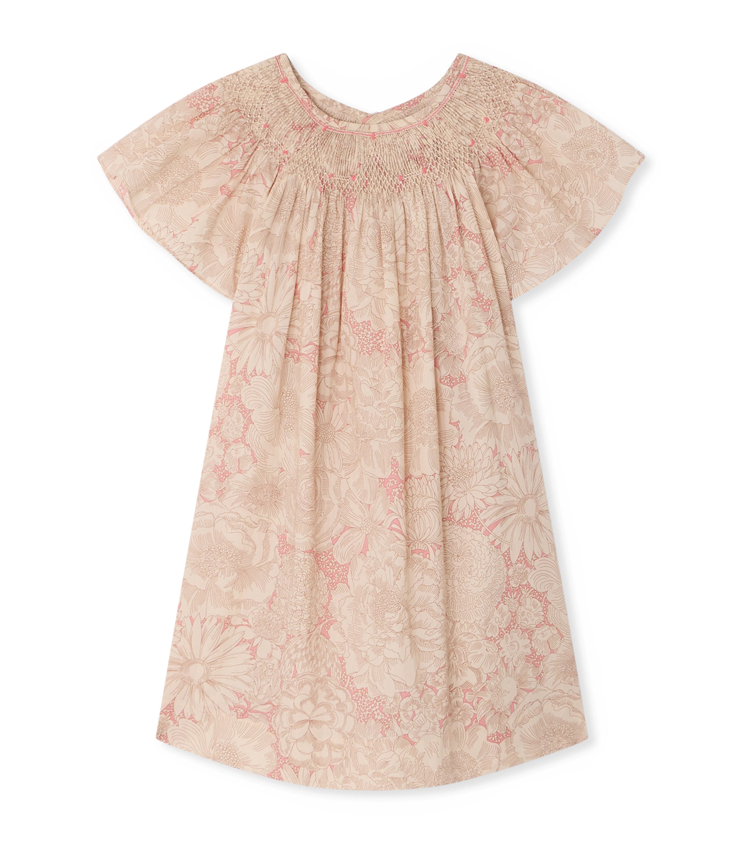 Bonpoint Cotton Floral Arlene Dress (10-14 Years) Fl Rose Moyen Image 1
