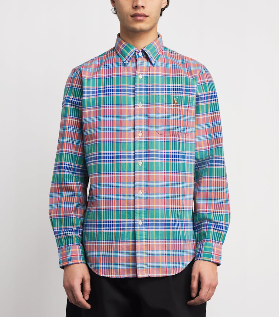 Cotton Check Oxford Shirt 1606B MLN SP RYL MLT Image 3